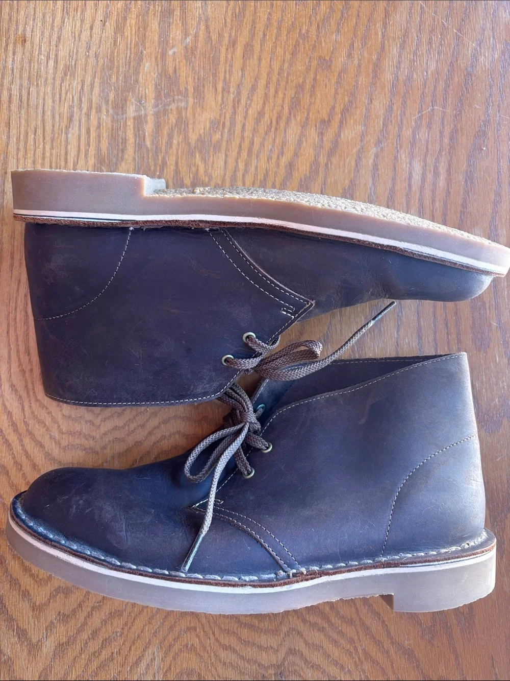 Clarks Bushacre 3 Chukka Leather Lace-up Boot Beeswax Brown 8.5